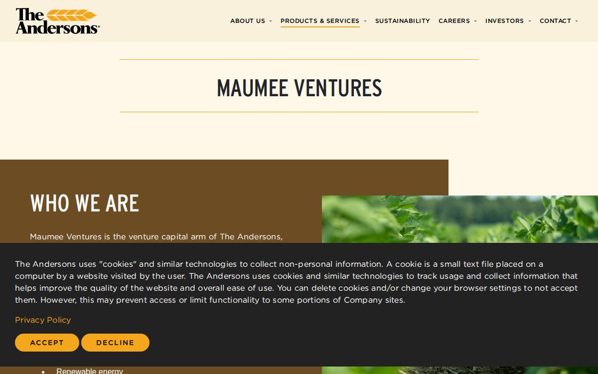 Maumee Ventures website preview