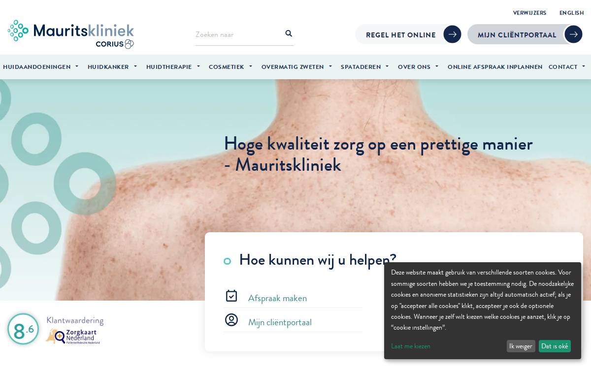 Mauritskliniek website preview
