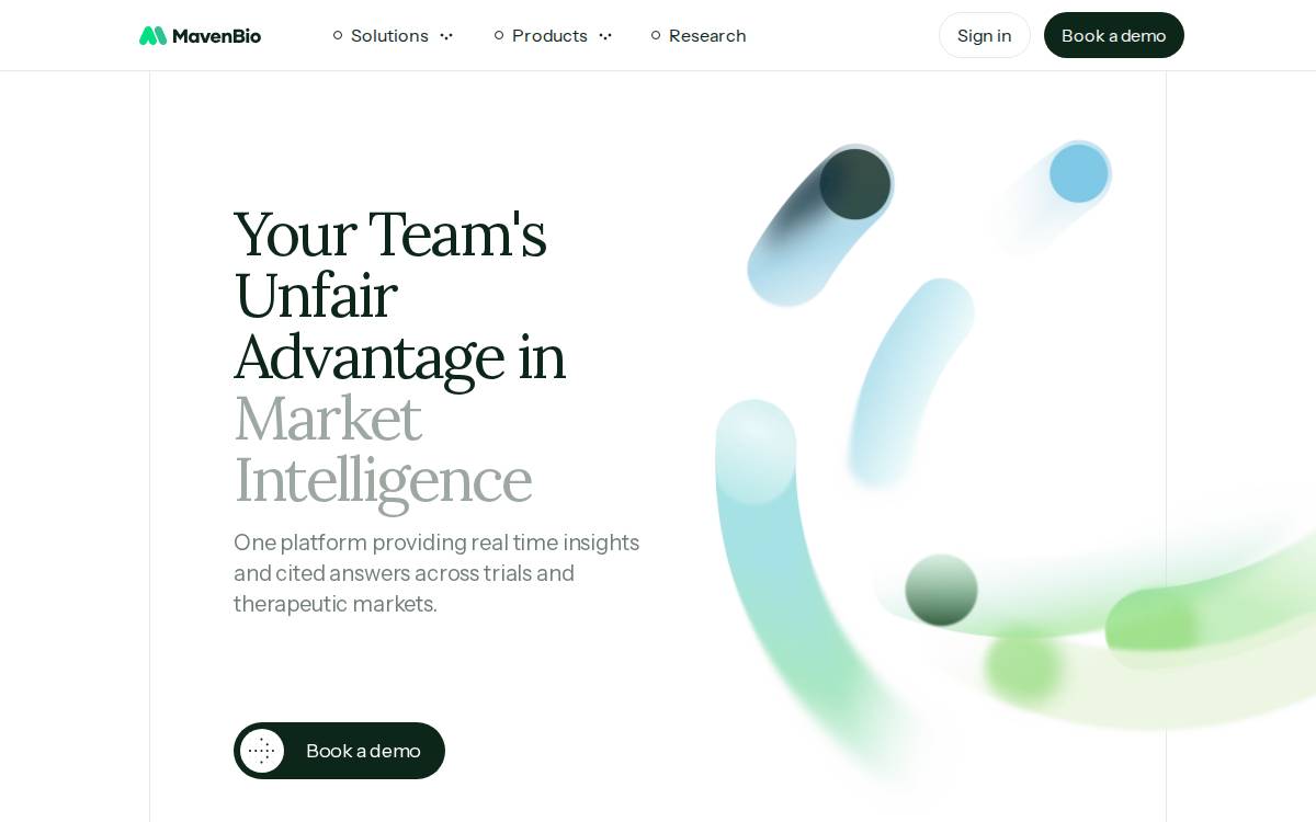 Maven Bio website preview