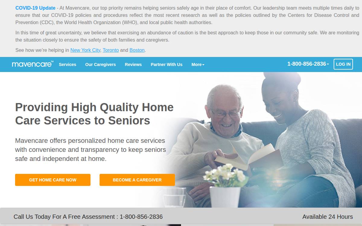 Mavencare website preview