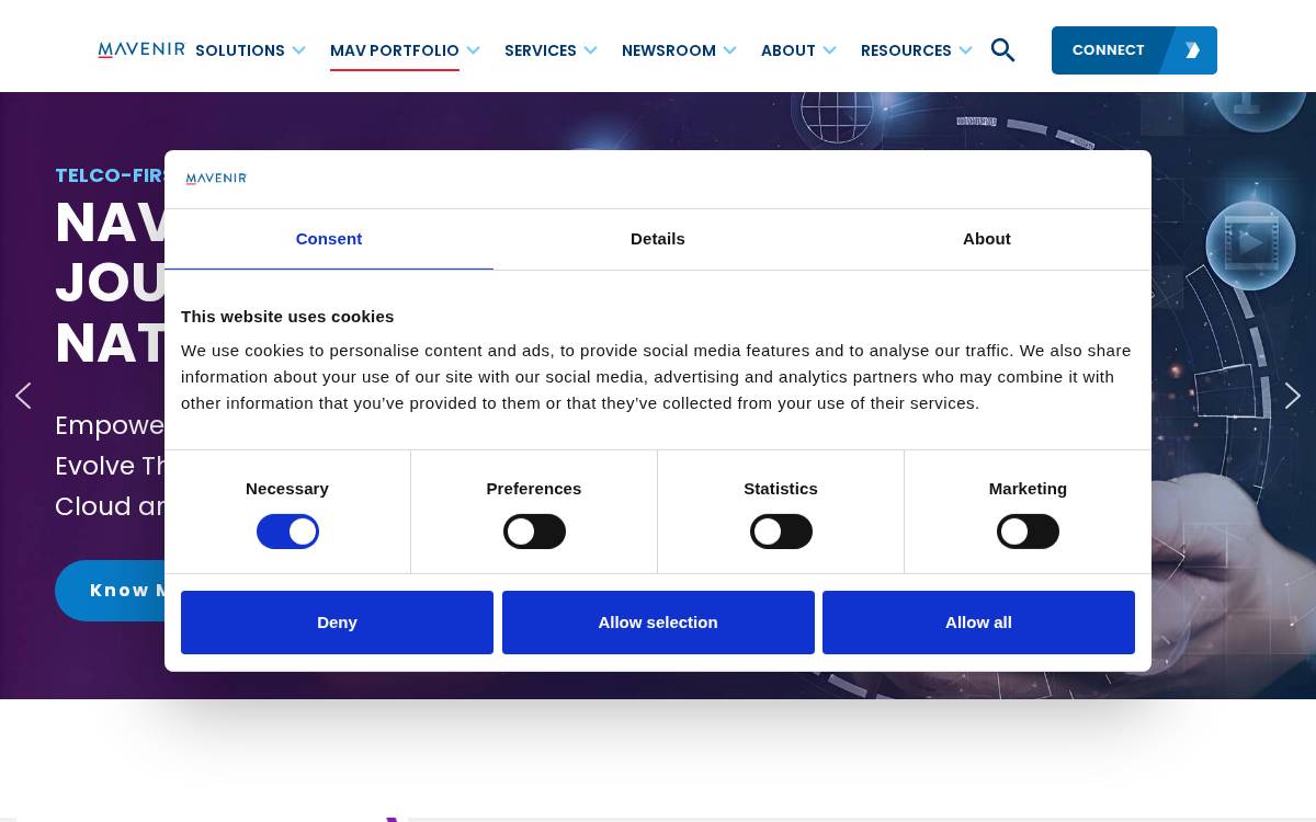 Mavenir website preview