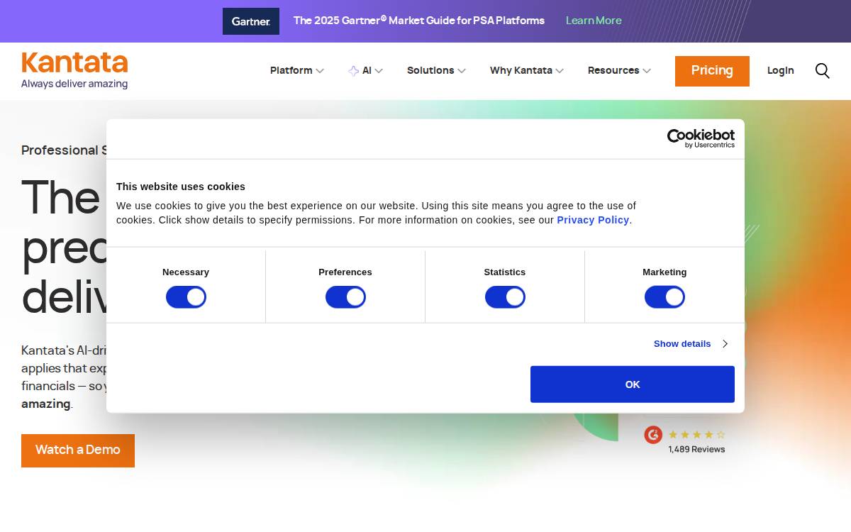 Mavenlink website preview
