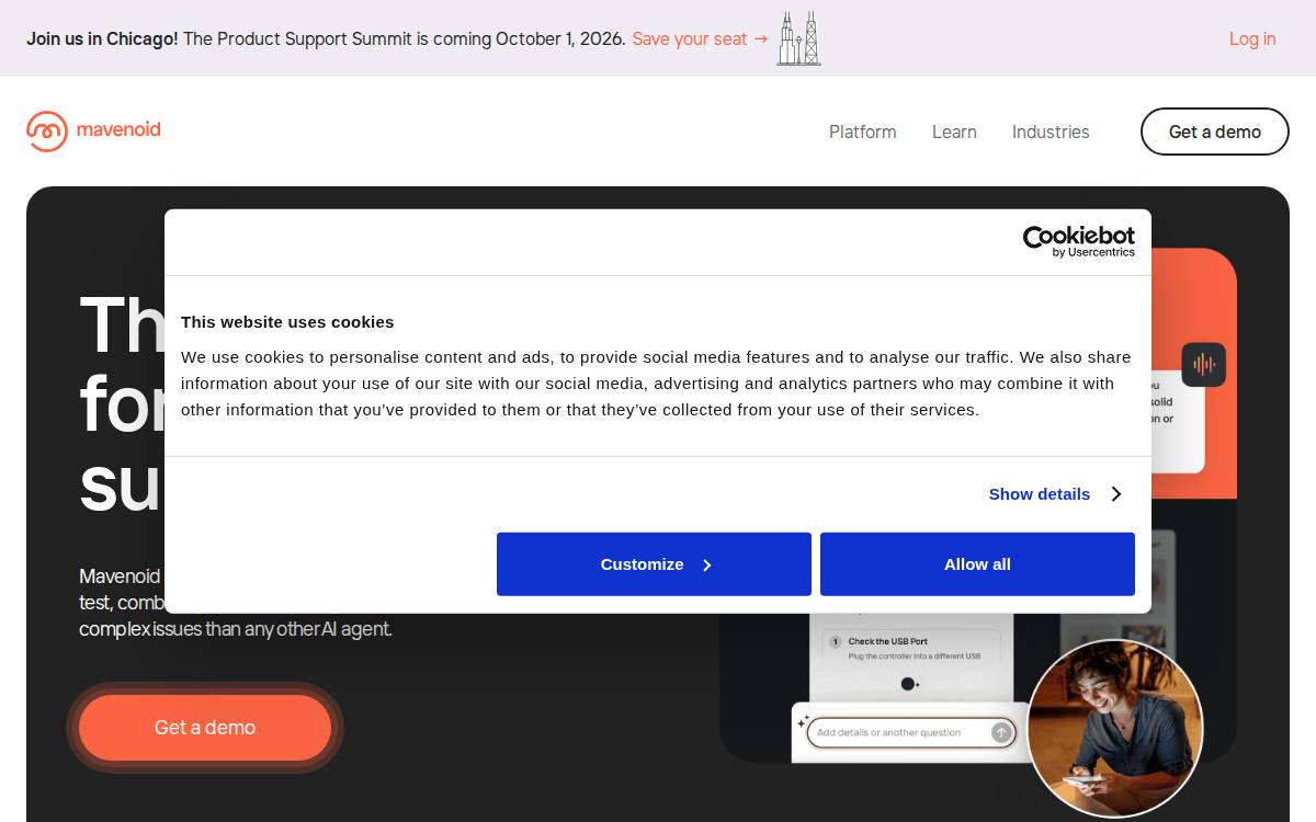 Mavenoid website preview