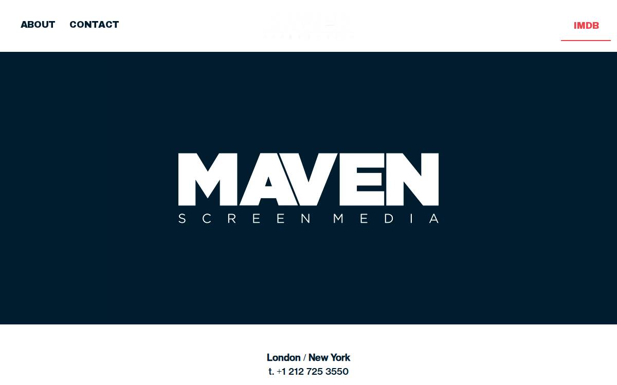 Maven Screen Media website preview