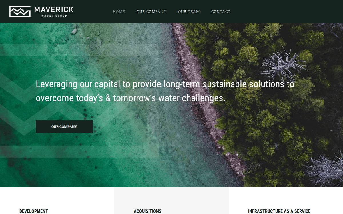 Maverickwater website preview