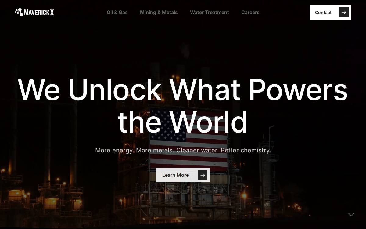 MaverickX website preview