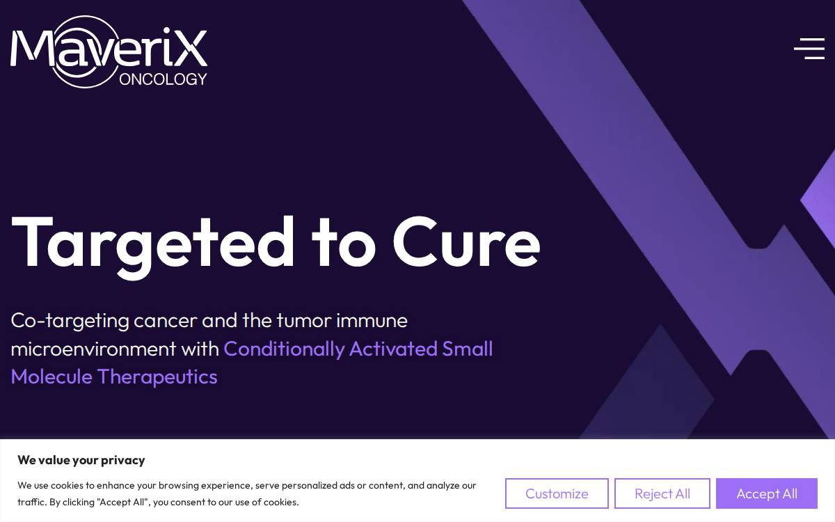 MaveriX Oncology website preview