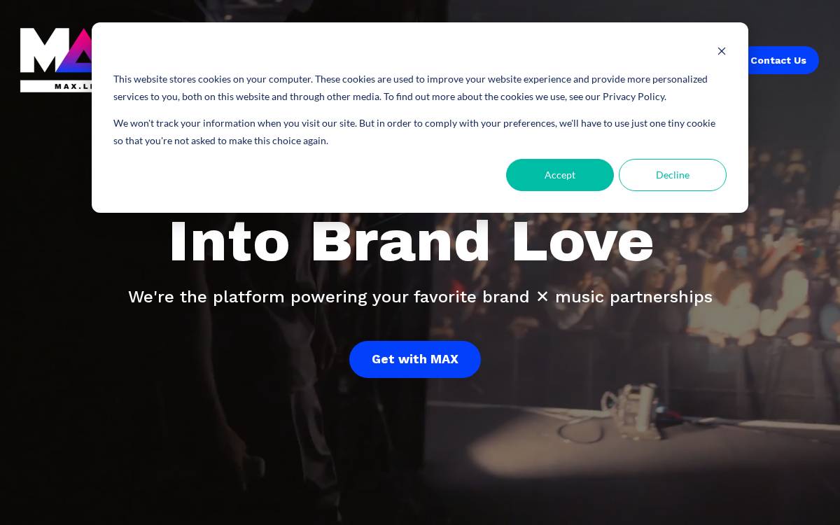 Max website preview