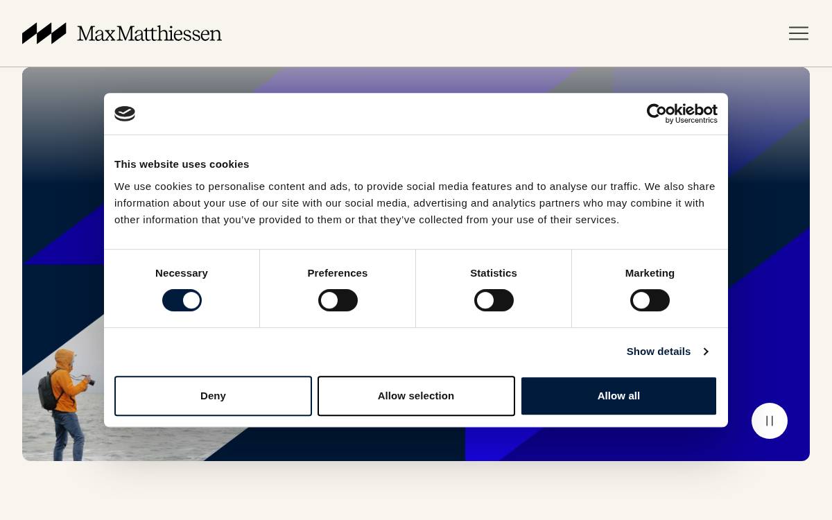 Max Matthiessen website preview