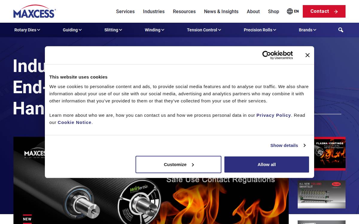 Maxcessintl website preview