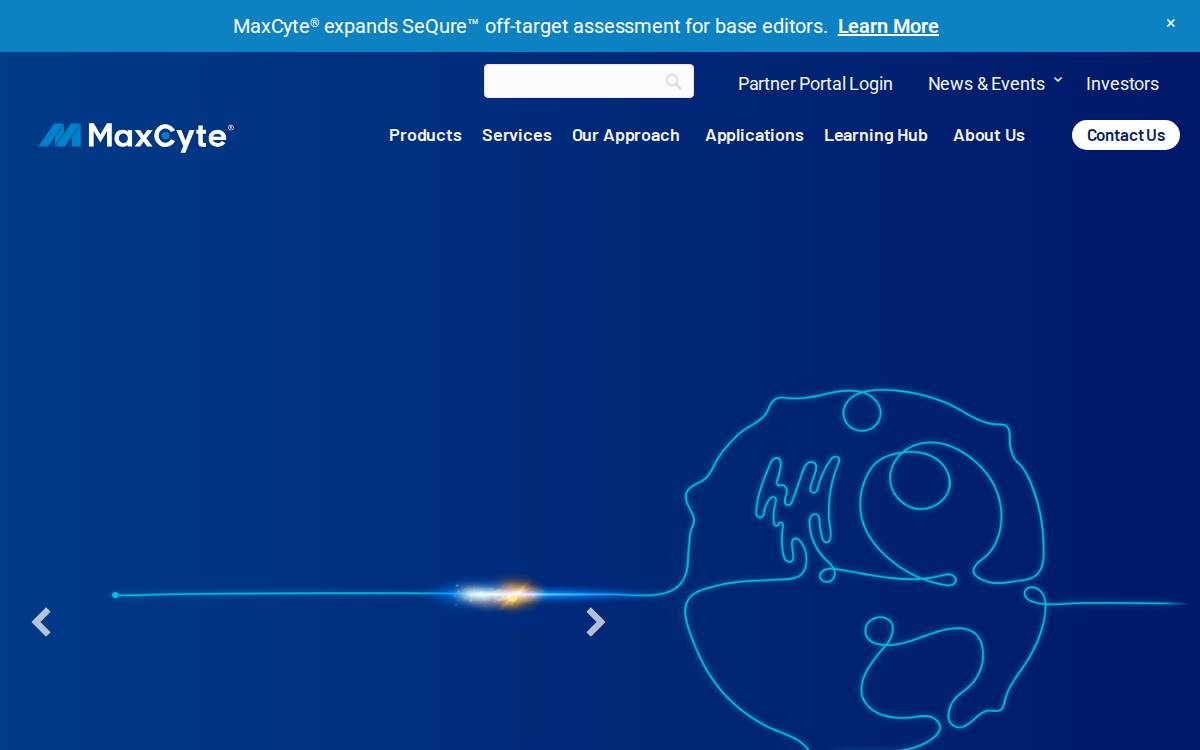 Maxcyte website preview