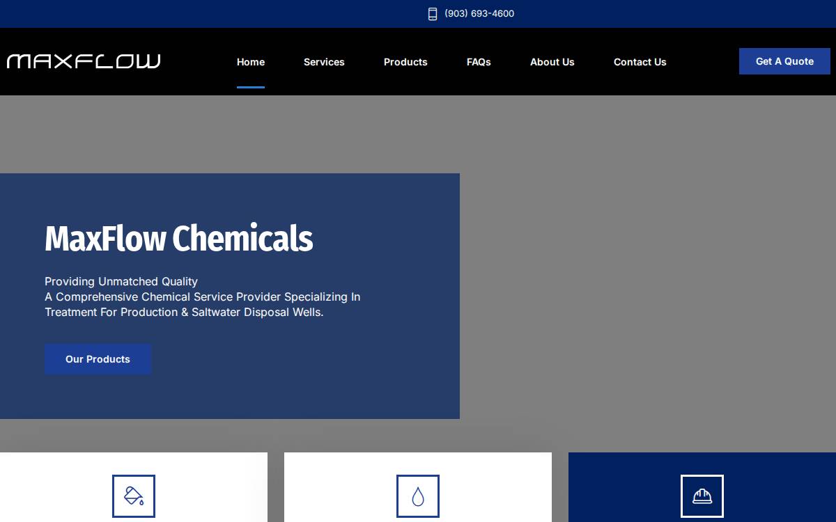 Maxflowchemicals website preview