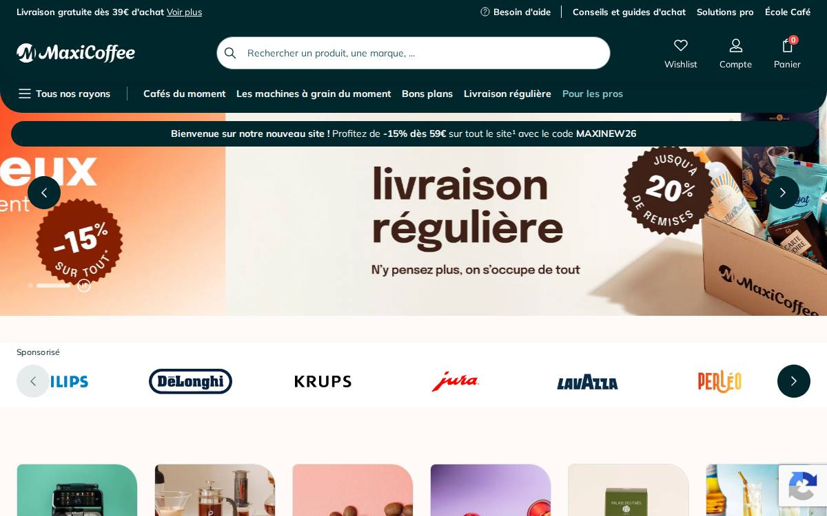 Maxicoffee website preview