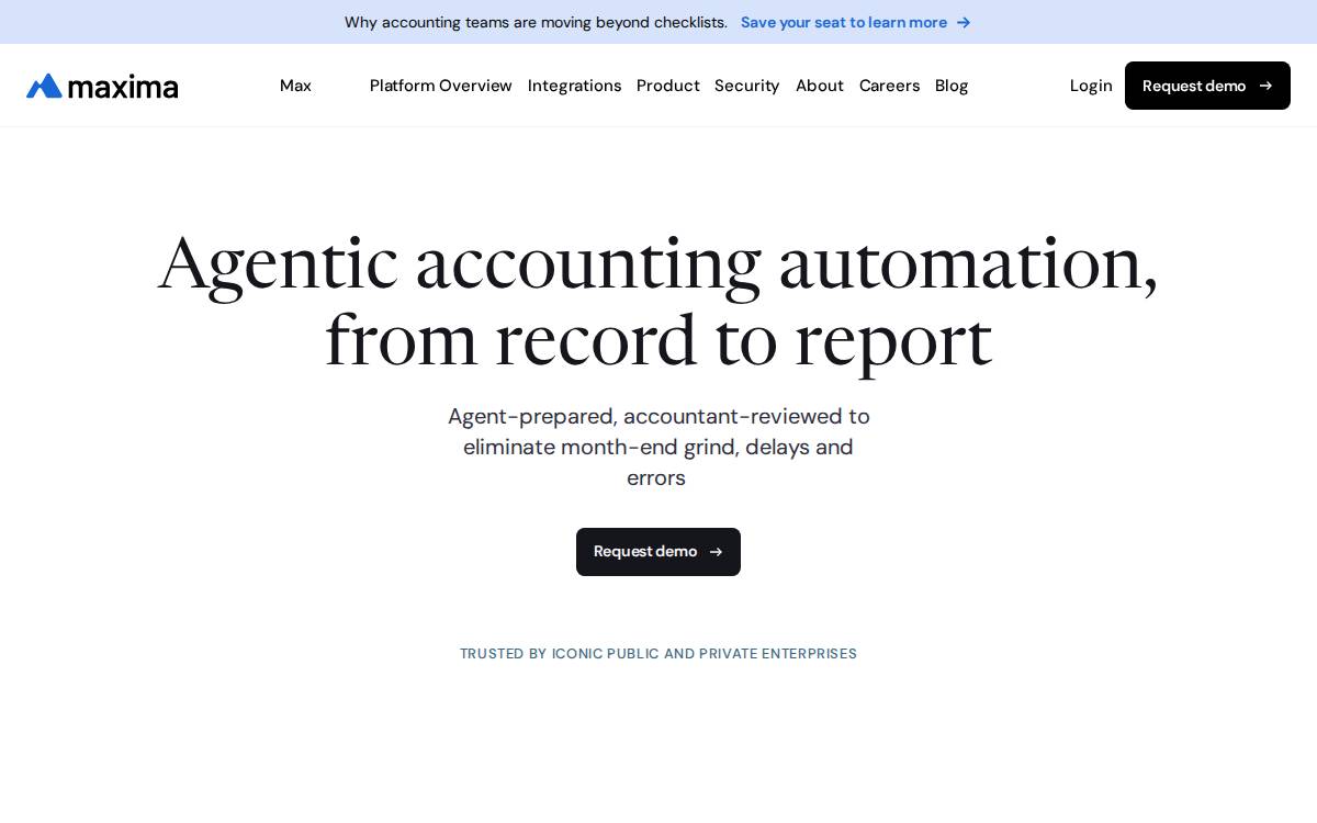 Maxima website preview