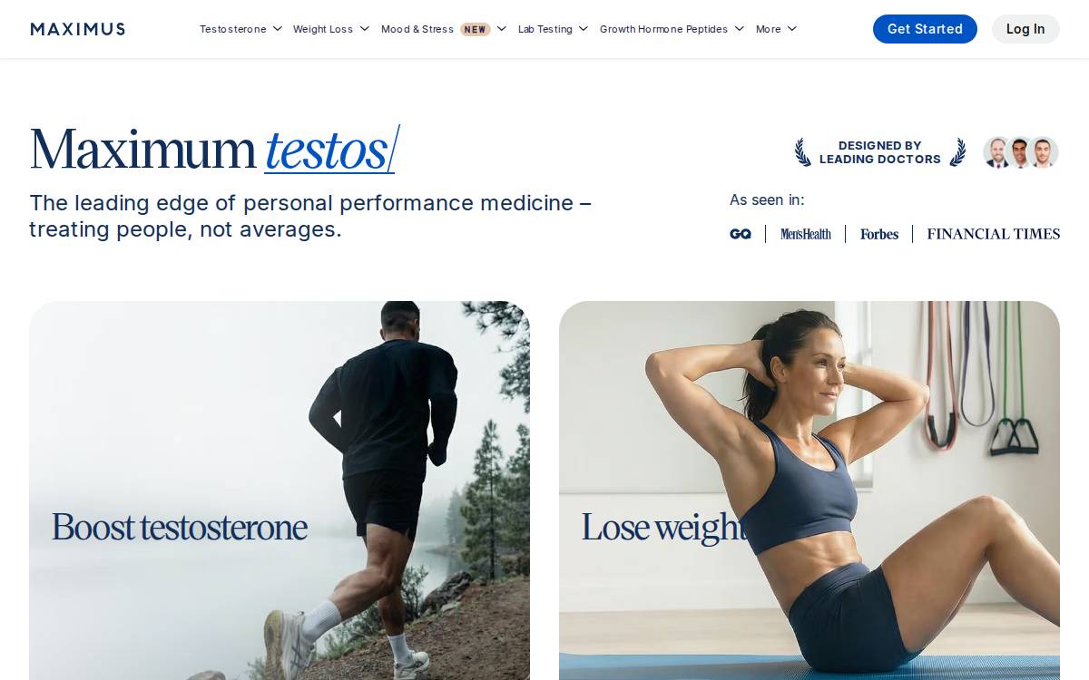 Maximus website preview
