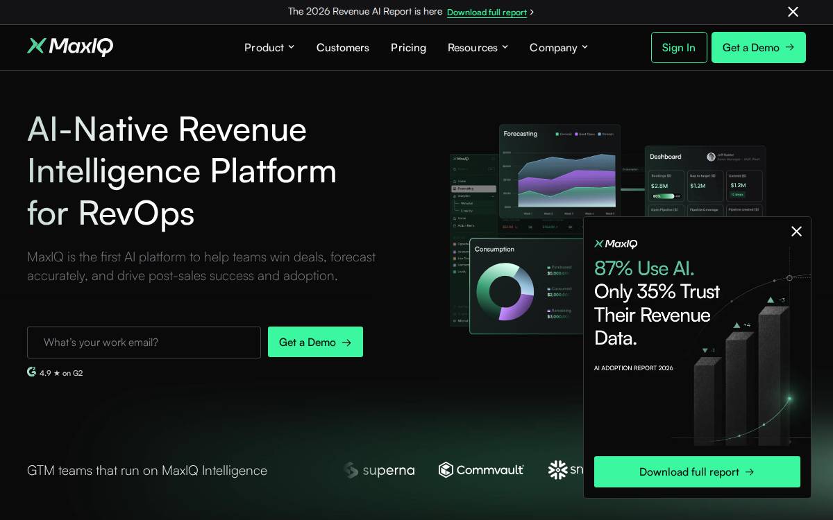 MaxIQ website preview