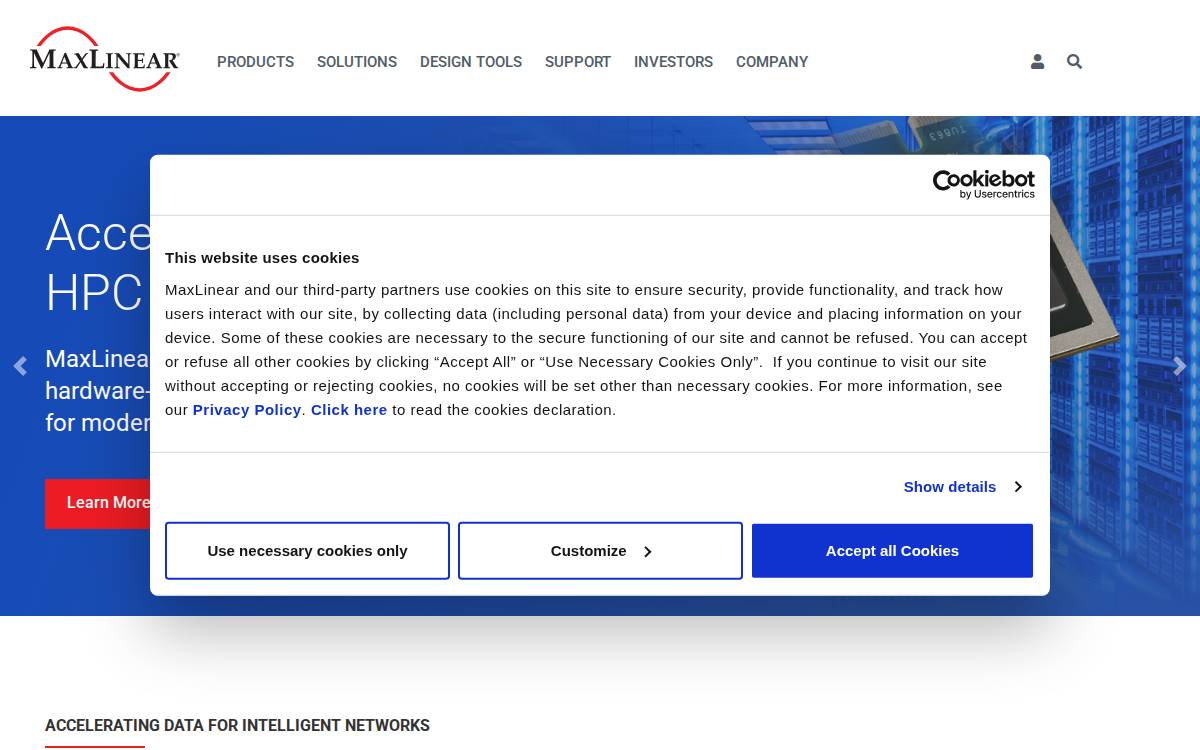 Maxlinear website preview