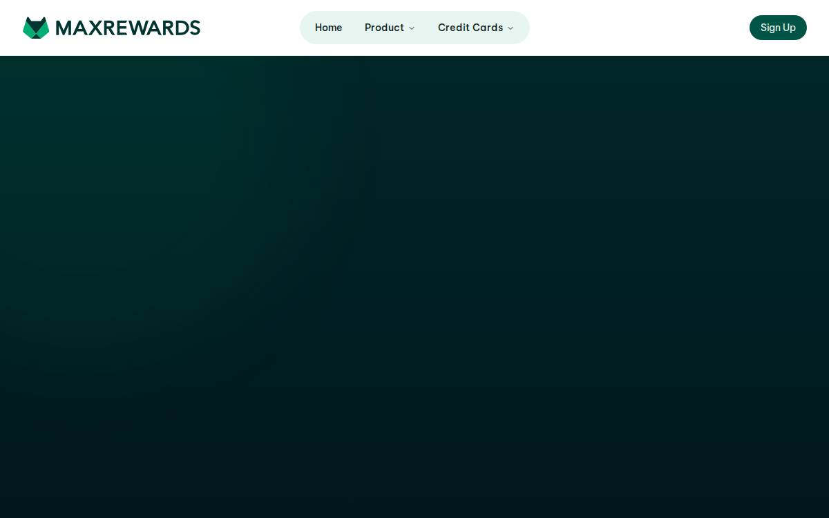 MaxRewards website preview