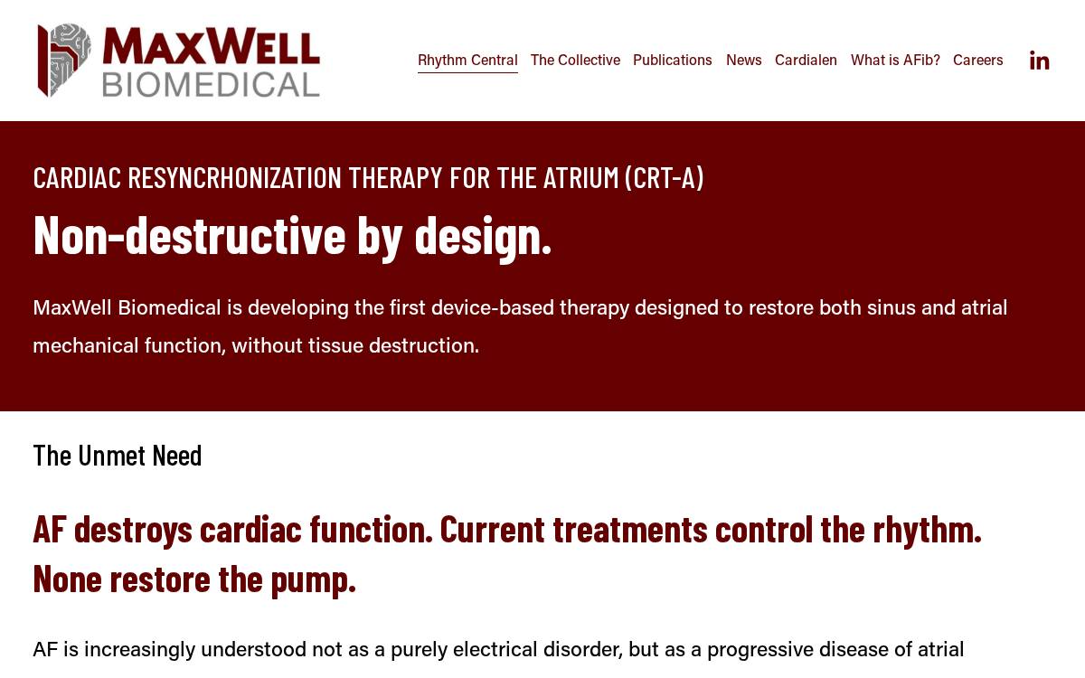 Maxwell Biomedical website preview