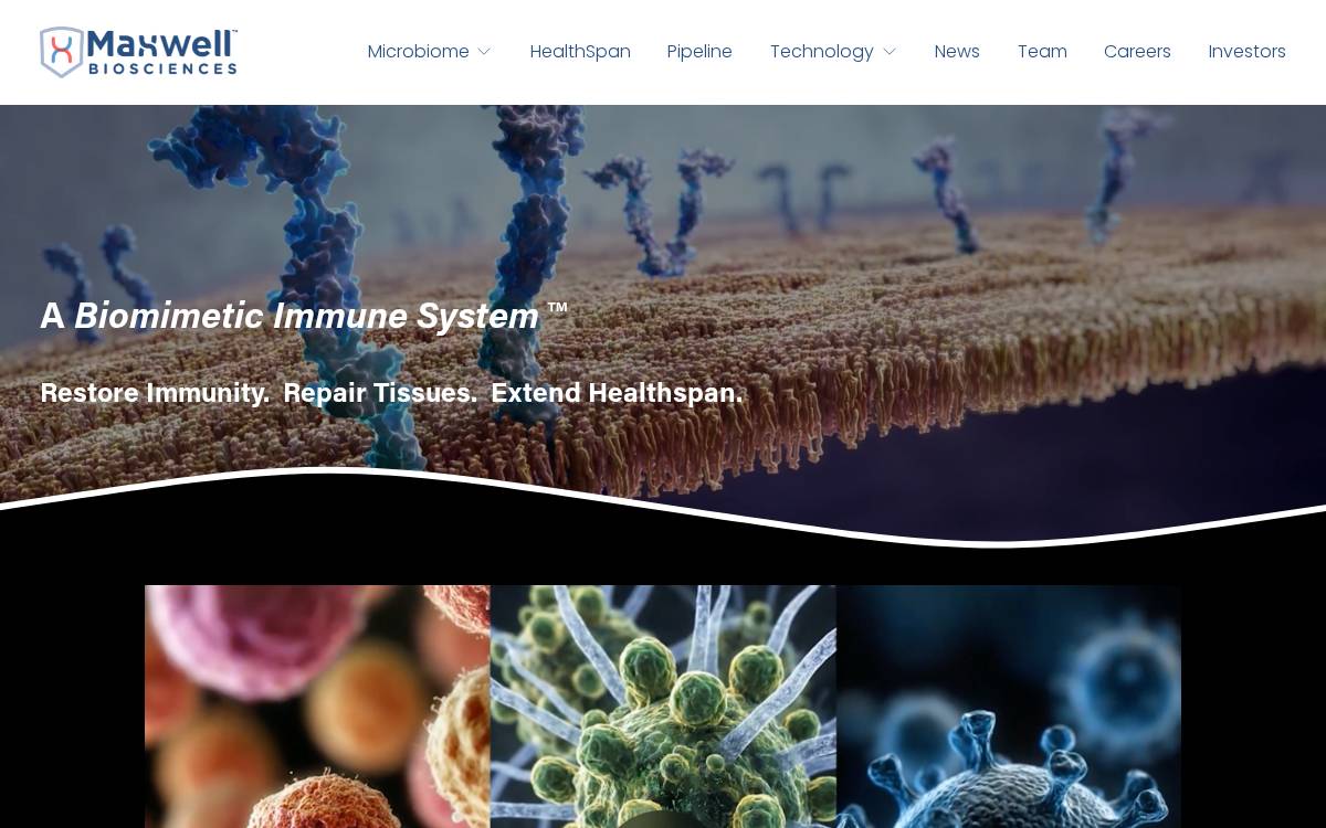 Maxwell Biosciences website preview