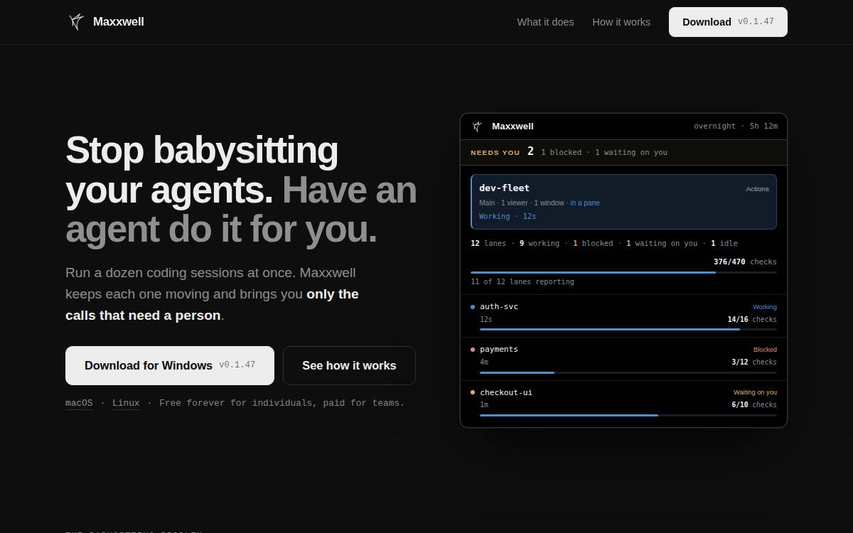 Maxxwell website preview