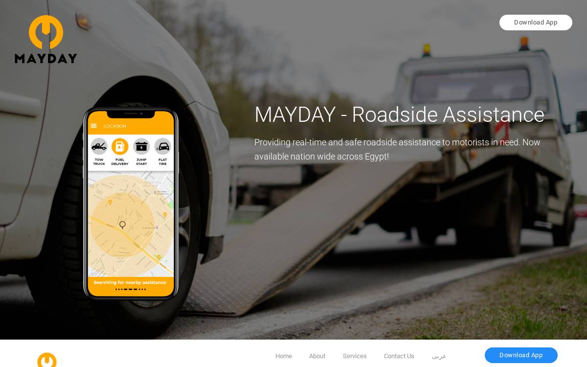 Mayday website preview