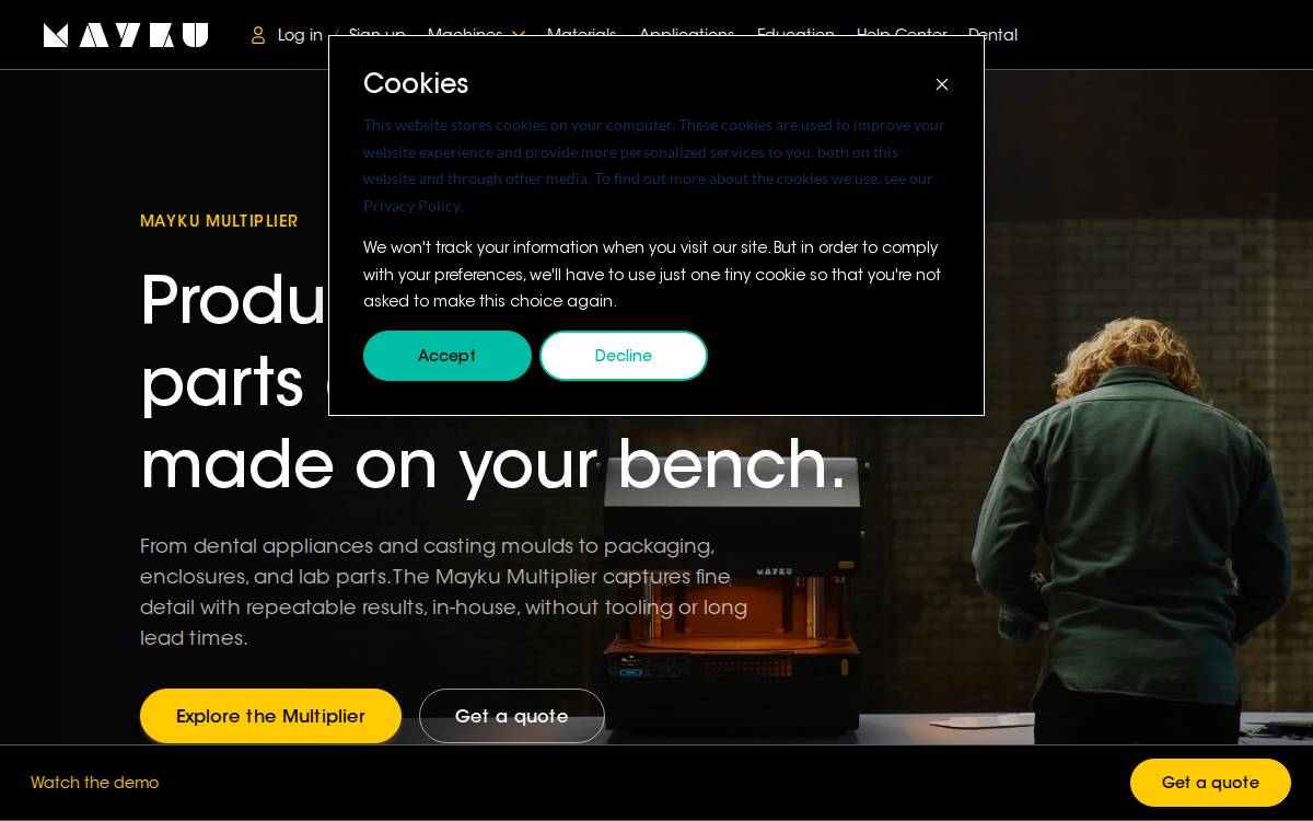 Mayku website preview