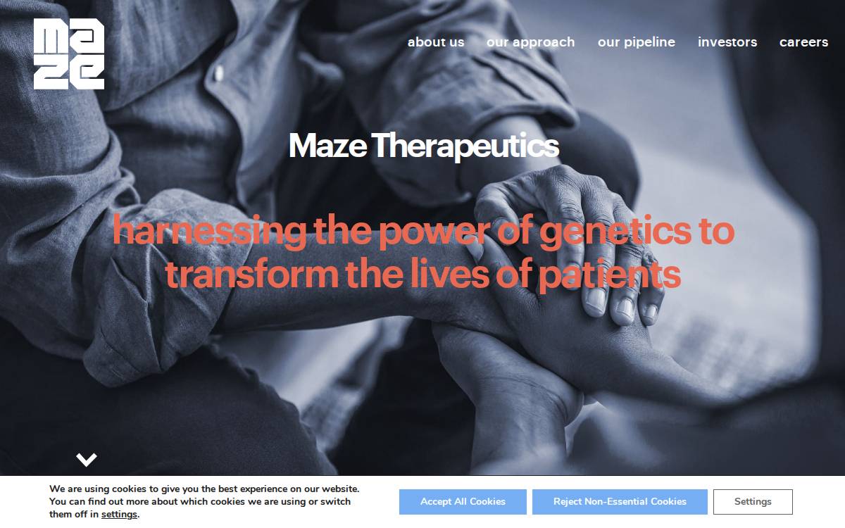 Maze Therapeutics website preview