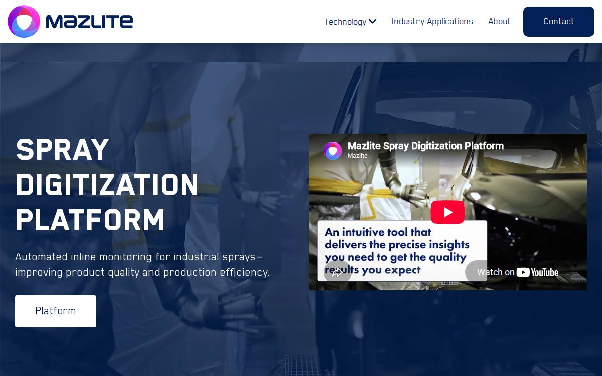 Mazlite website preview
