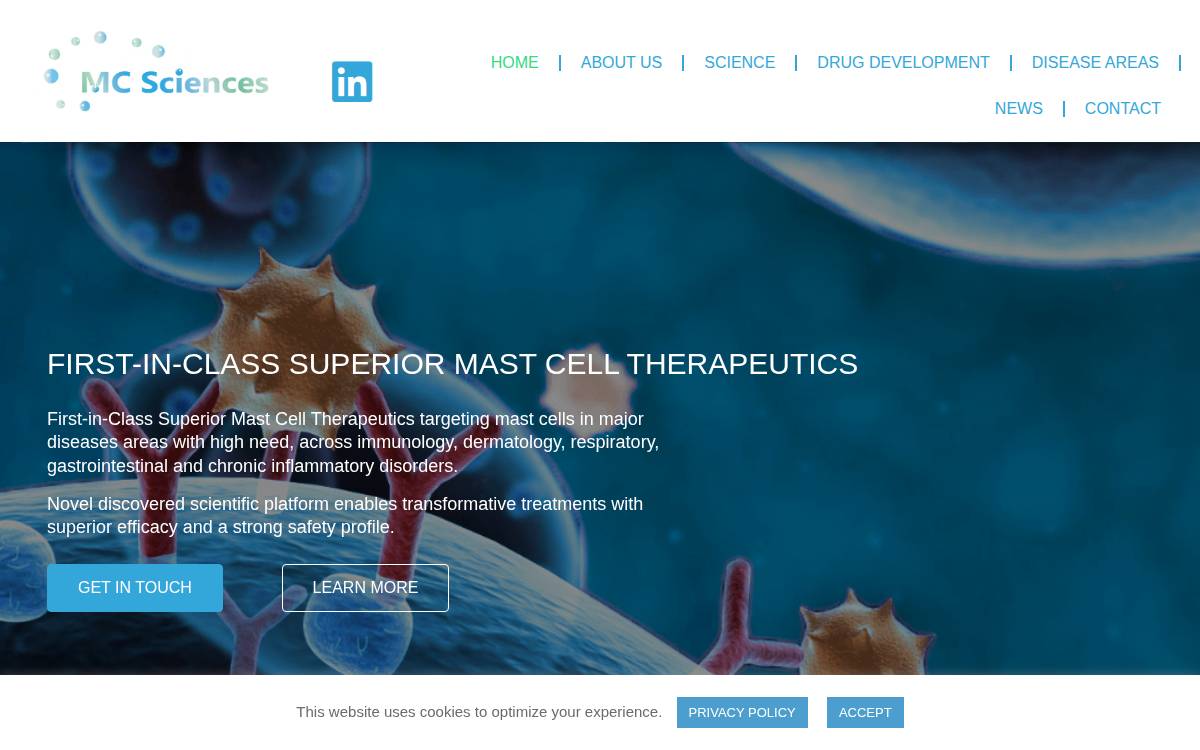 MC Sciences Website website preview