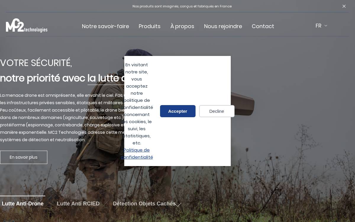 MC2 Technologies website preview