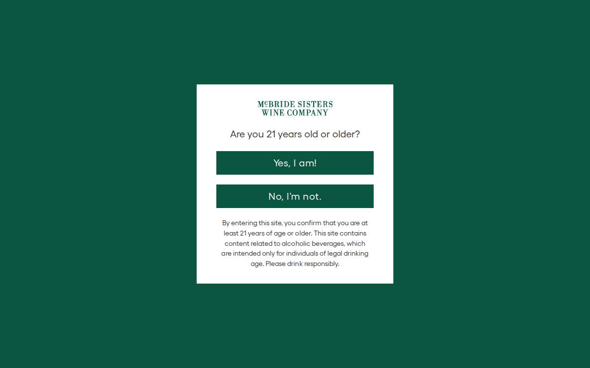 McBride Sisters Wine Company website preview