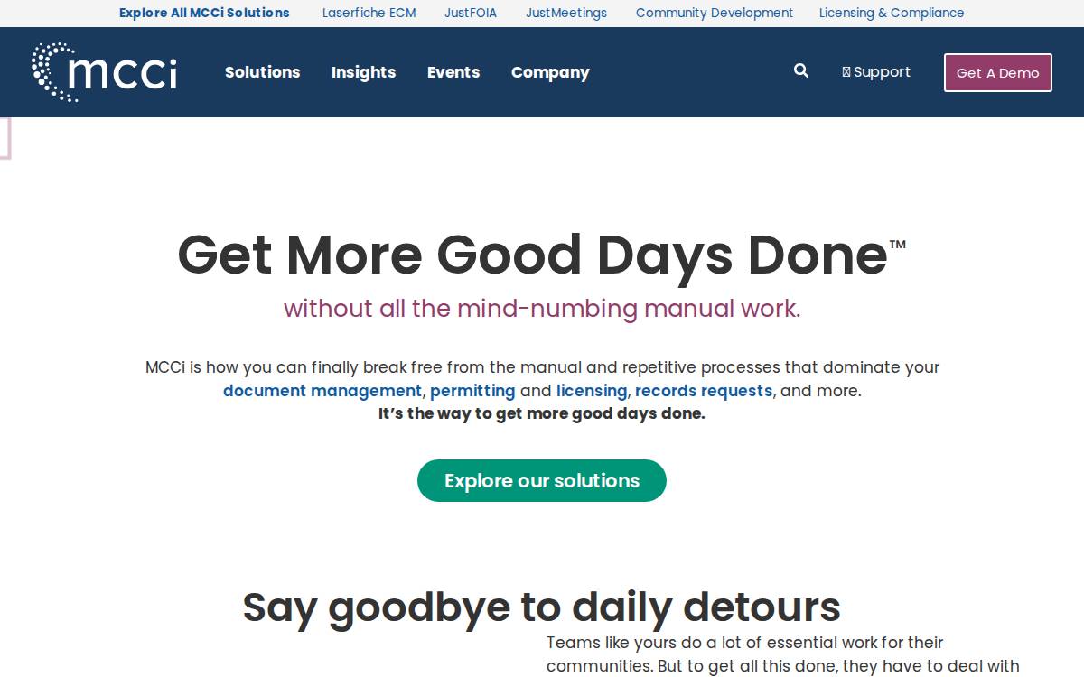 MCCi website preview