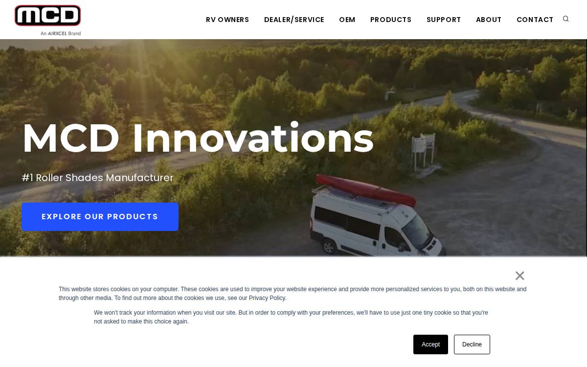 MCD Innovations website preview