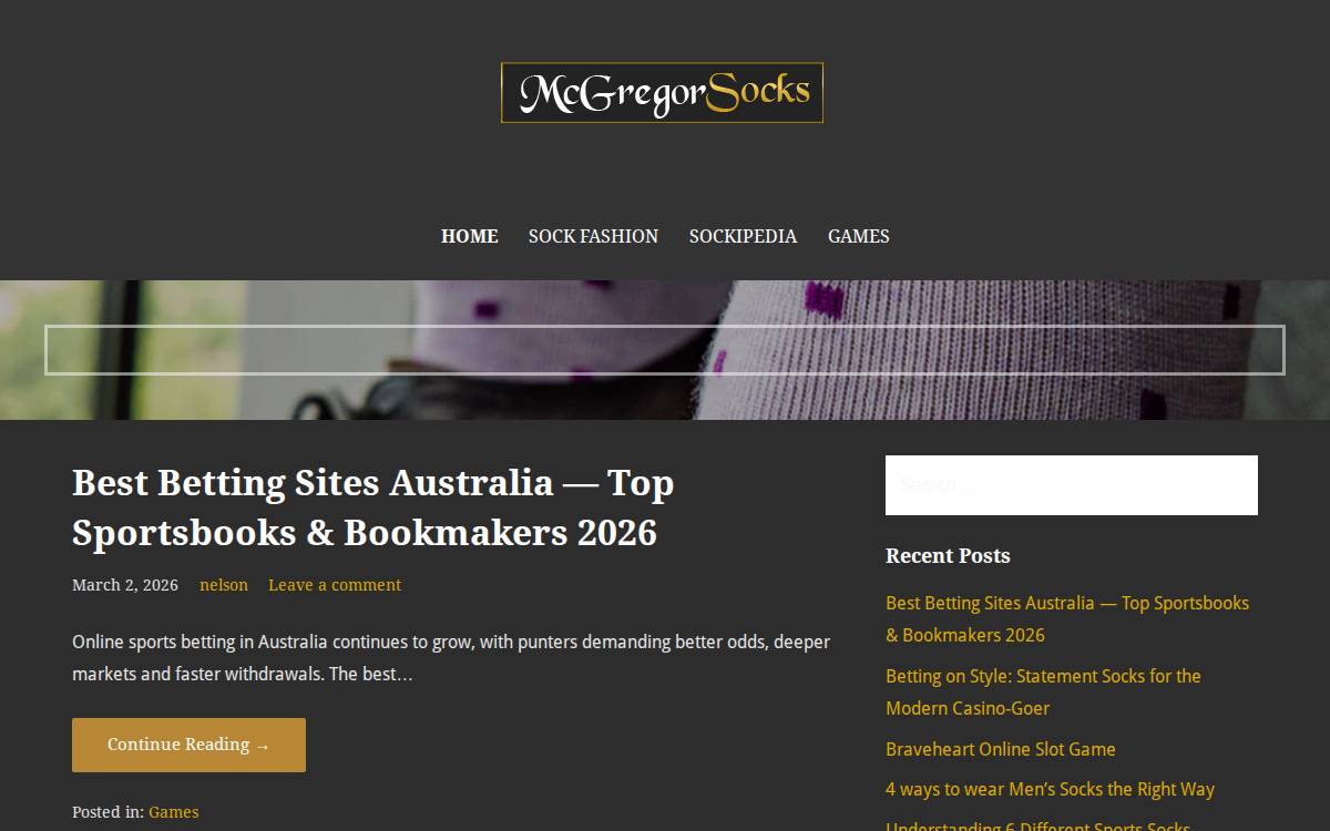Mcgregorsocks website preview