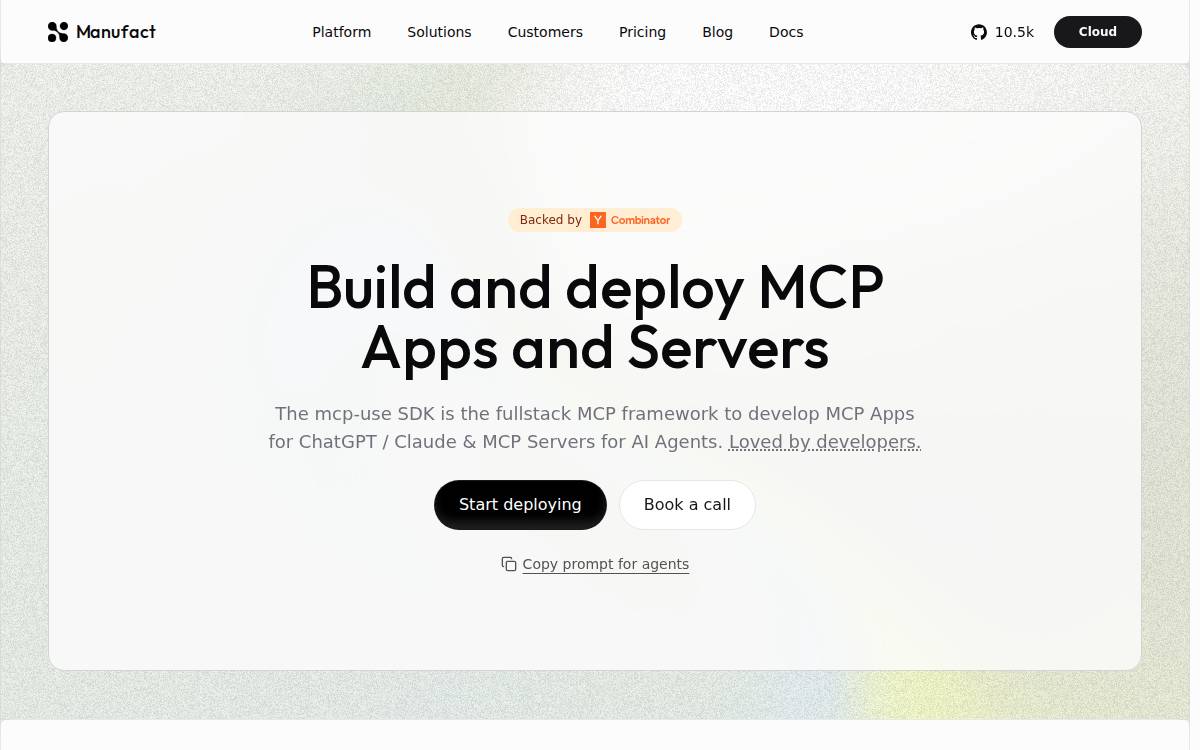 mcp-use, Inc website preview