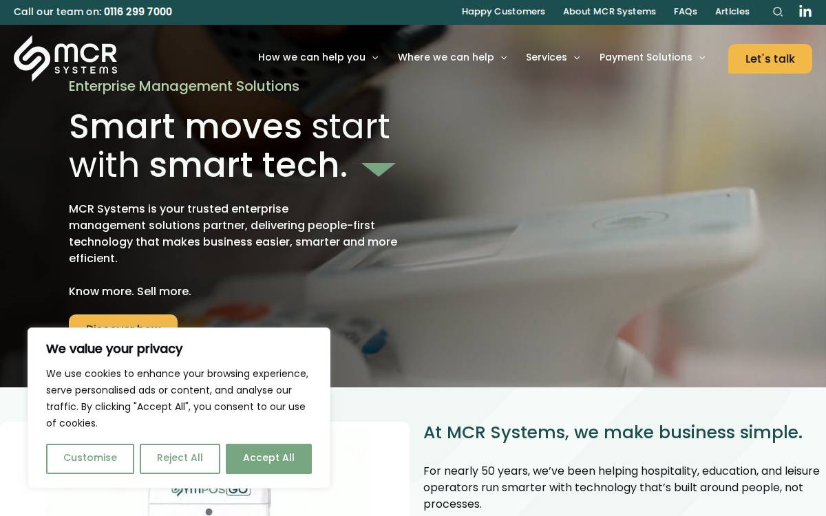 Mcr Systems.Co website preview