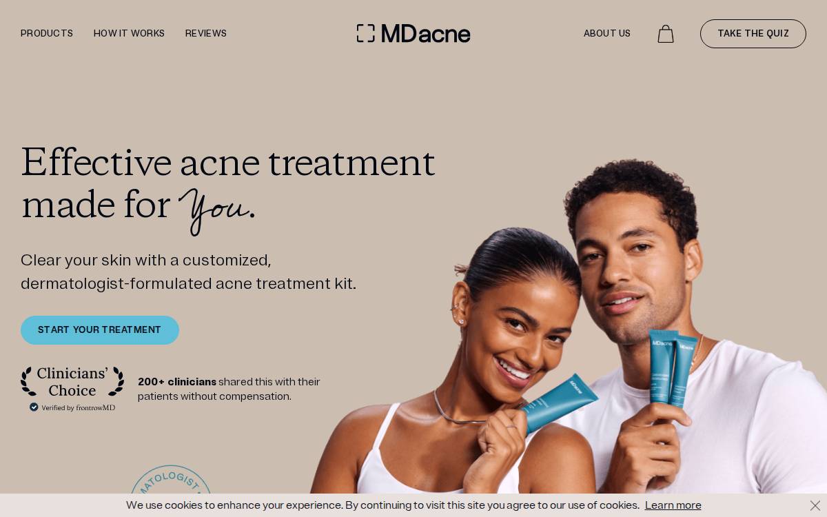 Mdacne website preview