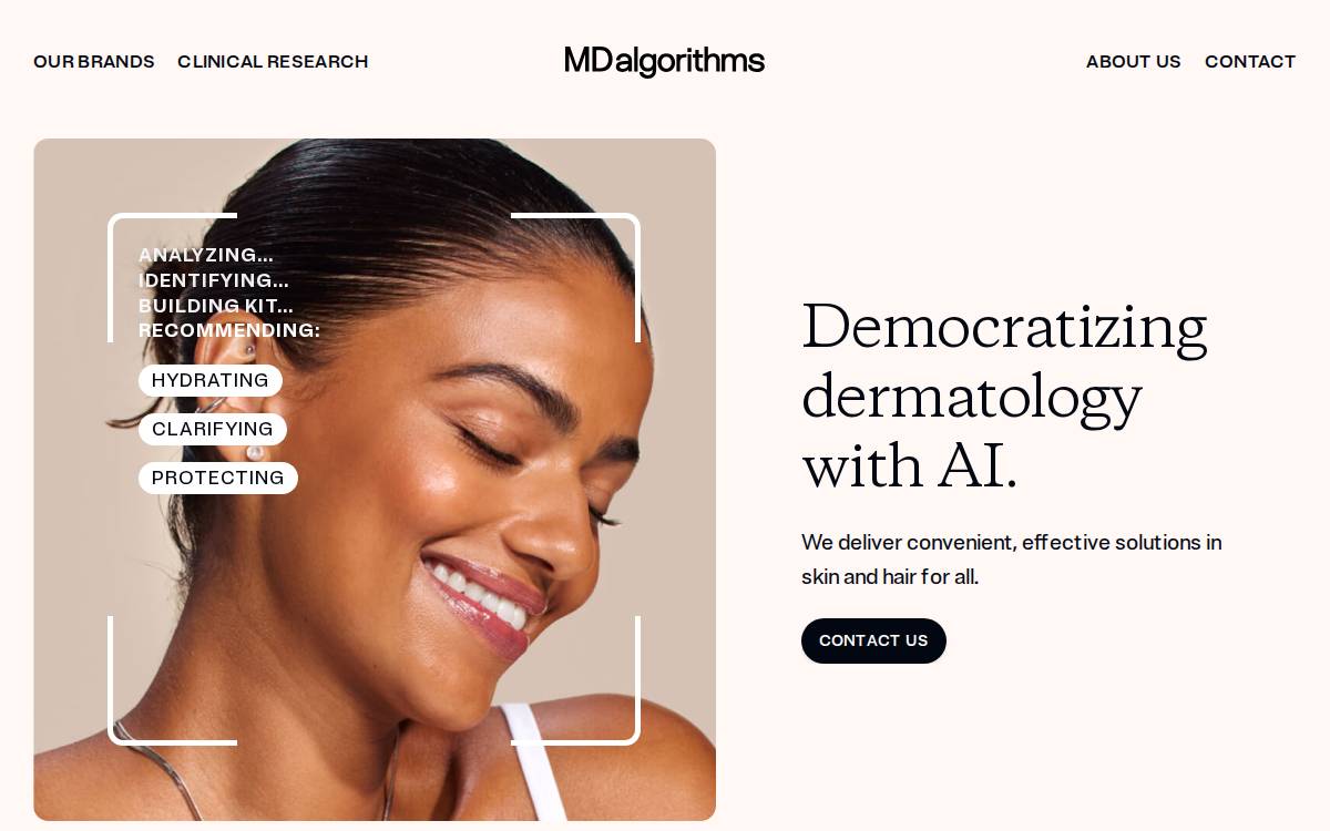 MDalgorithms Inc. website preview