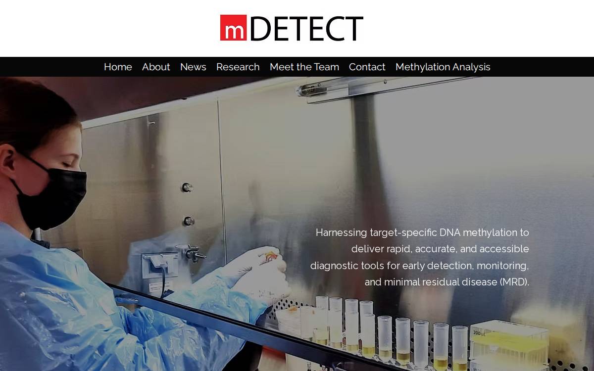 mDETECT Inc. website preview