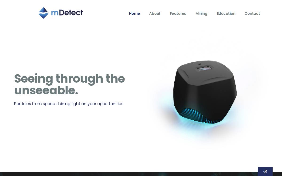 mDetect website preview