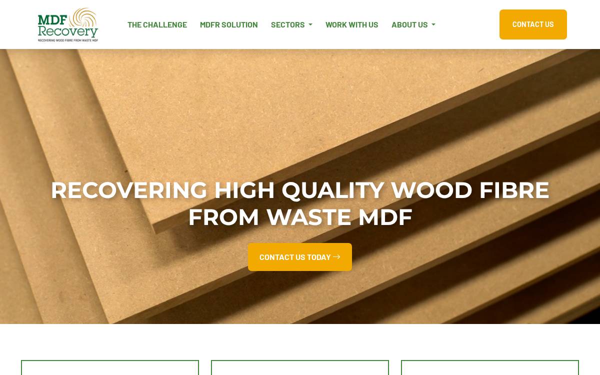MDF Recovery website preview
