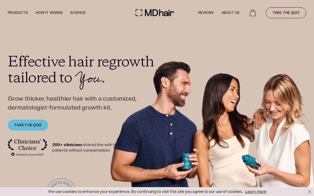 Mdhair website preview