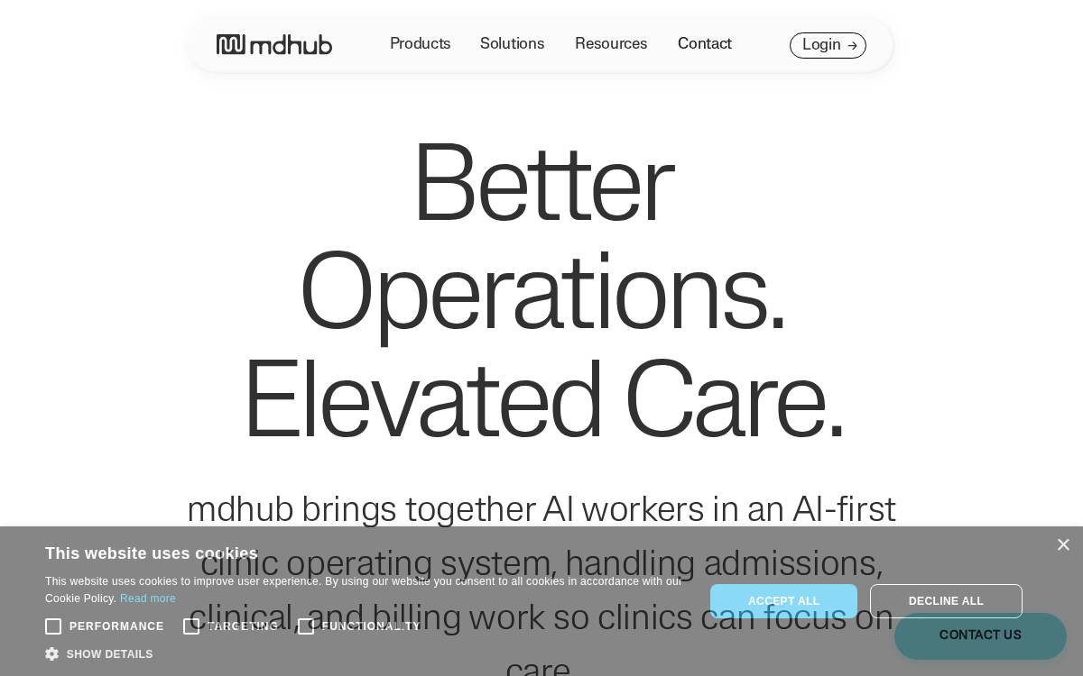 mdhub website preview