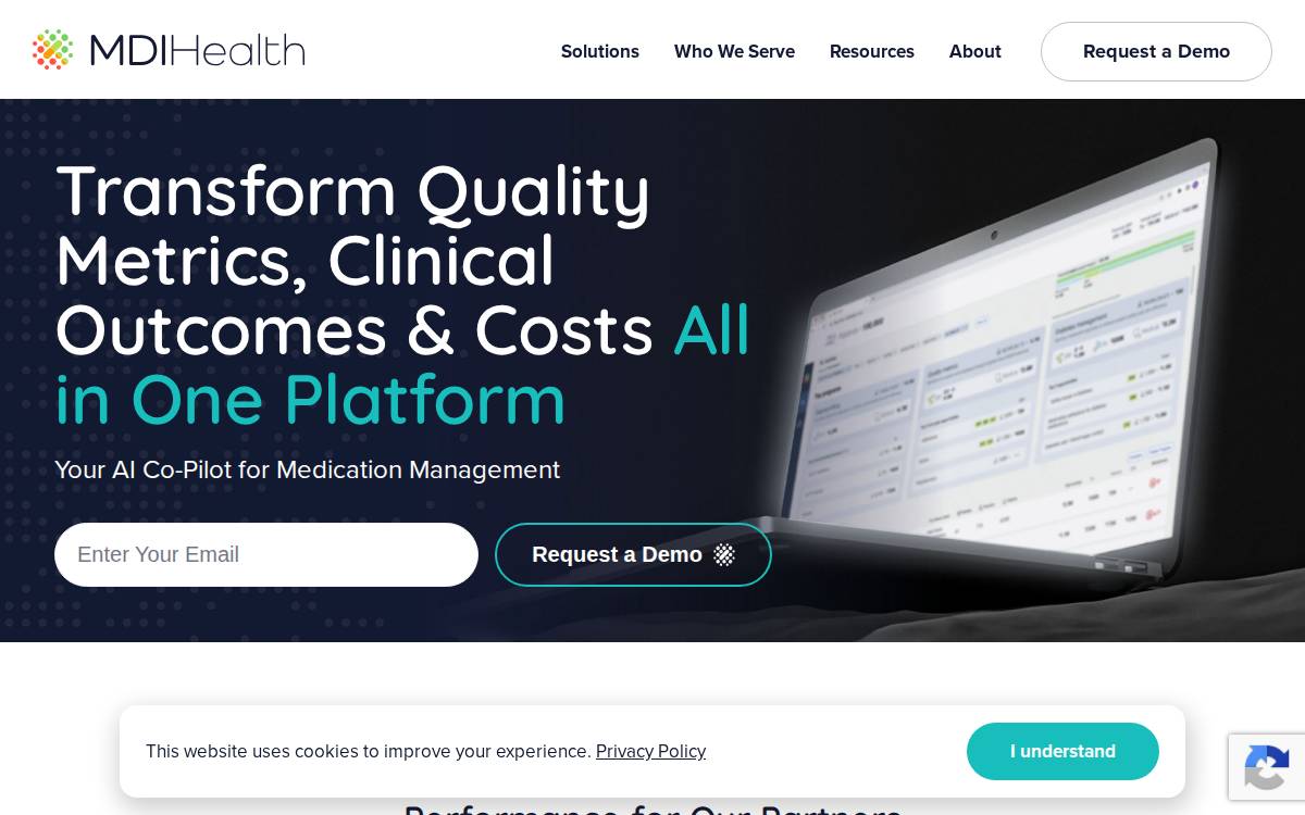 MDI Health website preview