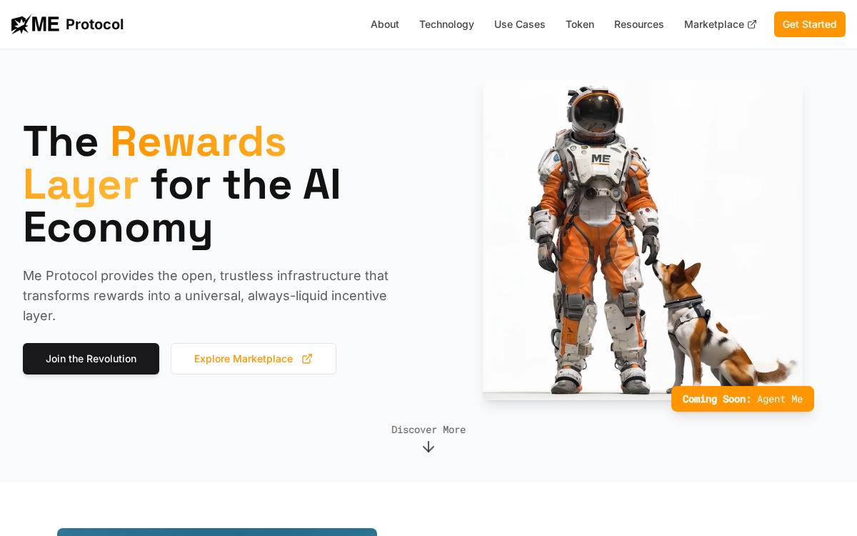 Me Protocol website preview