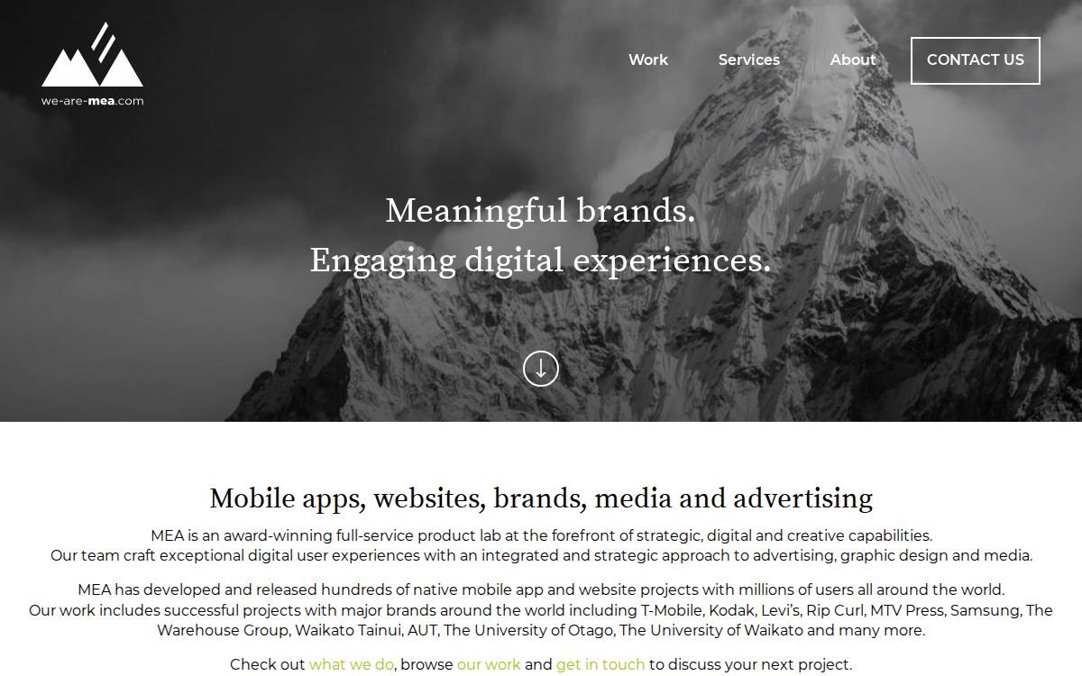 MEA Mobile Ltd. website preview