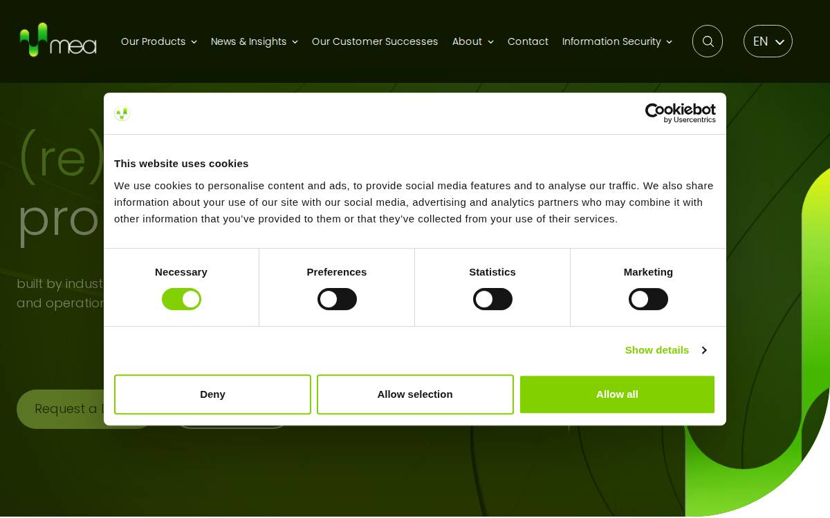 mea Platform website preview