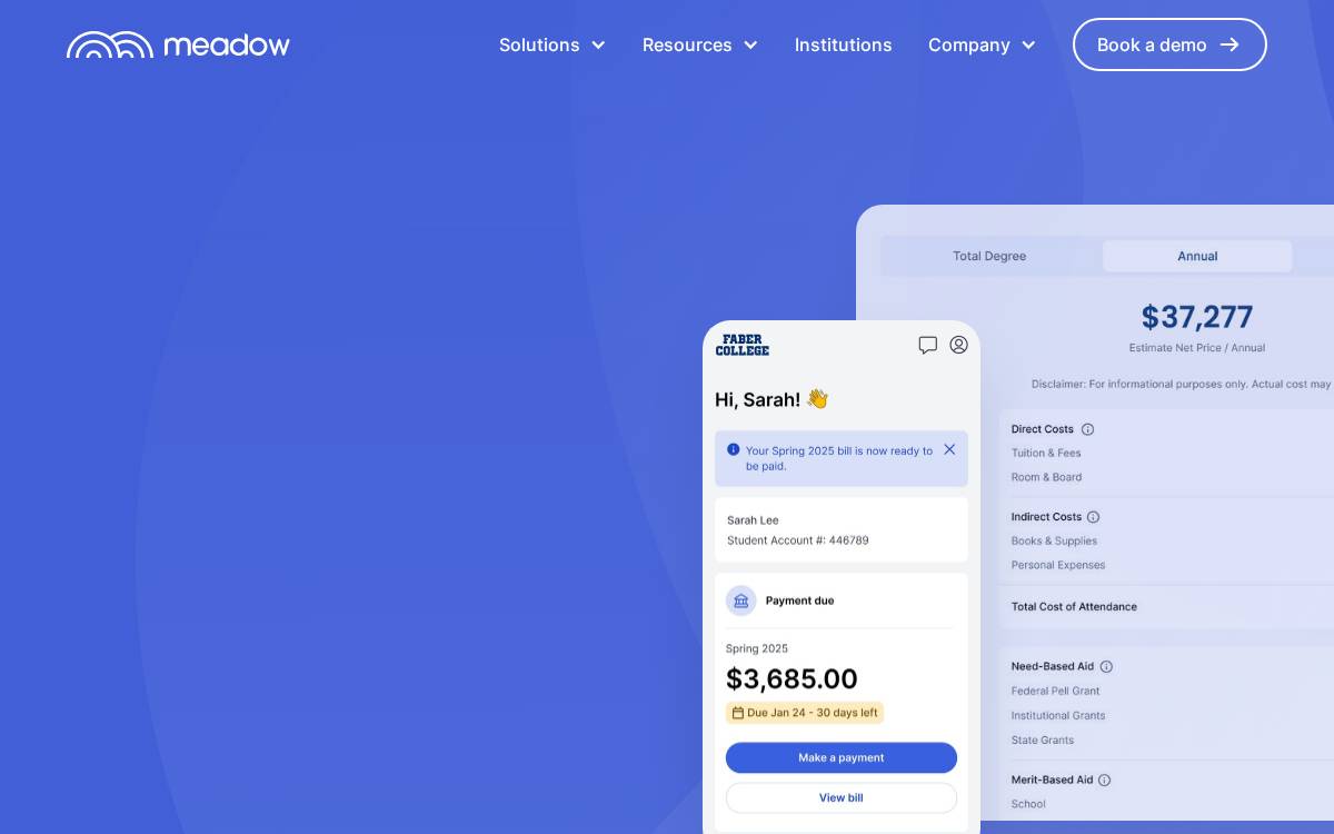 Meadow website preview