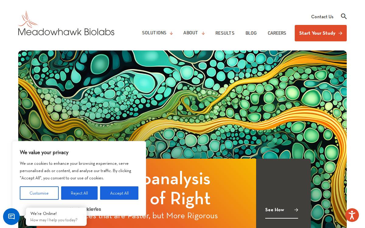 Meadowhawk Biolabs website preview